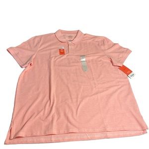 St. John’s Bay Super Soft Comfort Flex Essential Polo Shirt Coral XL Shortsleeve